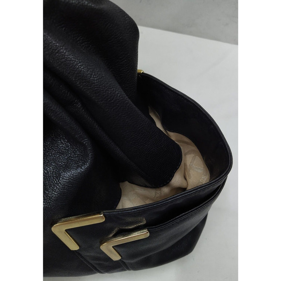Michael Kors Black Leather Pockets Zipper Closure Hobo Shoulder Bag - Picture 9 of 16